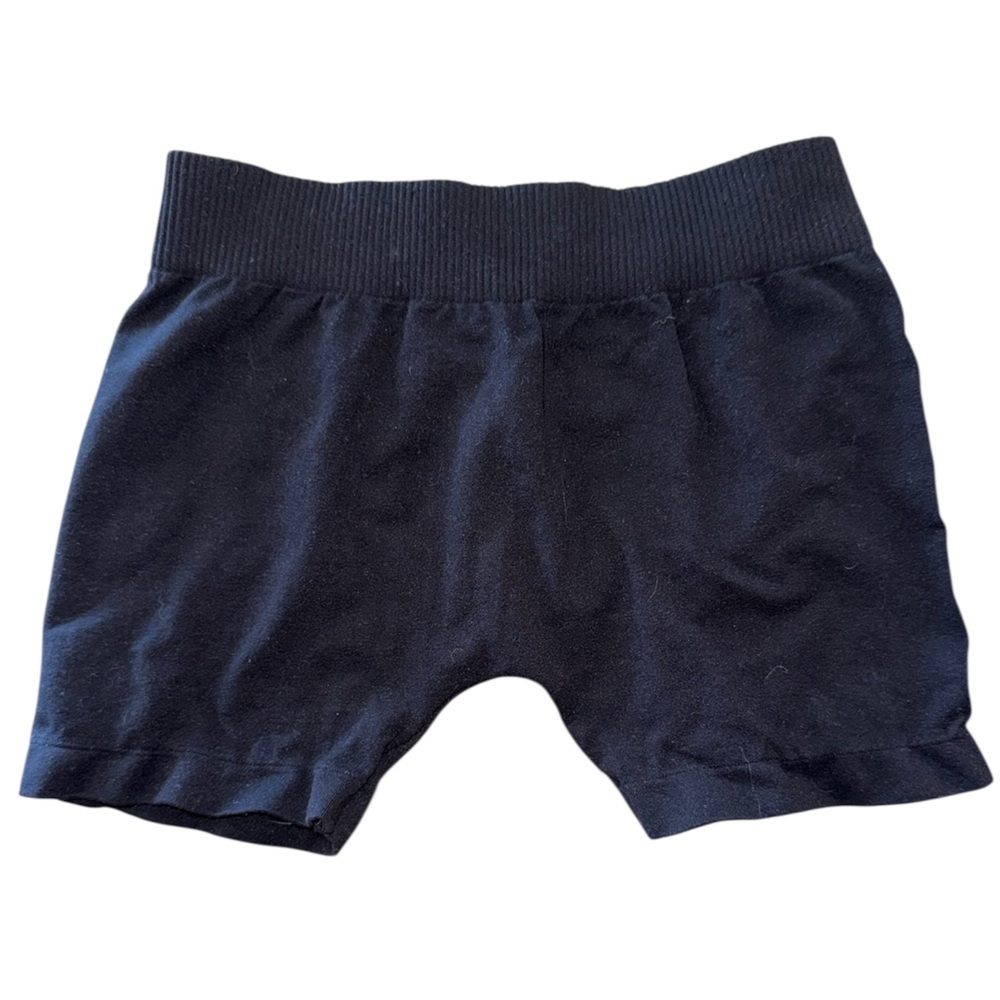 Whisper Black Spandex Stretch Shorts One Size
